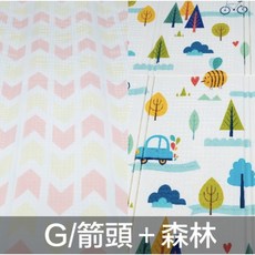 哩哩摳摳 遊戲墊遊戲地墊爬行墊兒童嬰兒寶寶爬行防撞墊, G 箭頭 +森林