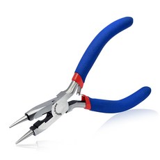 SPEEDWOX 와이어 커터가 있는 5인치 원형 노즈 플라이어 멀티 사용 고급 주얼리 제작 작은 와이어 루프 플라이어 미니 체인 커터 정밀 수리 수공구, 1개