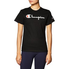 챔피언 여성 헤리티지 티셔츠 스크립트 로고, X-스몰_블랙-551058