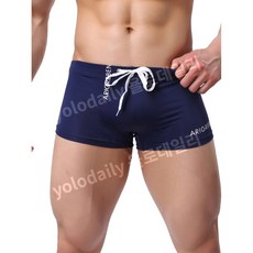 남성 숏 사각 비치 단색 수영복 블루 그린 화이트 레드
