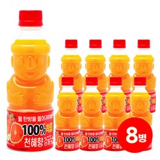 제주썬 착즙 천혜향감귤주스, 8개, 320ml