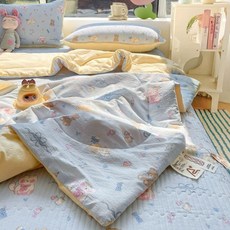 초정상점CHOJEONGSTORE 여름홑이불 쿨링이불 차렵이불, 동화 세계, 더블 200x230 cm