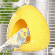 懸掛鳥窩 鸚鵡吊床 夏季透氣鳥窩 鳥籠造景 寵物鳥窩 蛋殼窩 愛情鳥 綠繡眼, 隨機出貨, 1個