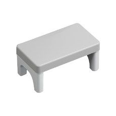 浴室兩階矮凳踩腳凳：防滑安全墊高椅 兒童成人適用, 1個, 淺灰