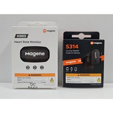 MAGENE 邁金 S314 雙模 速度 踏頻感應器 可切換速度模式 可切換踏頻模式, S314 雙模感應器+ H303心跳錶組, 1個
