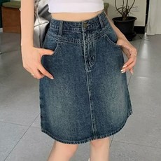여성 A라인 트렌디 데님 스커트 k#sg