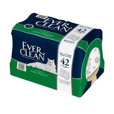 EVER CLEAN 藍鑽強效低敏結塊貓砂 42磅 1包 貓砂 貓砂盆 貓礦砂 藍鑽貓砂 新包裝, 1個, 單包(4袋裝)x1入, 19kg, 無香味