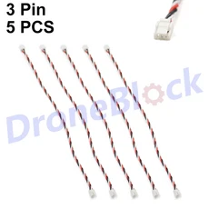 Pixhawk 비행 컨트롤러용 케이블 와이어 6C 4 CUAV v5 JST GH1.25 5PCs, 06 3Pin 5PCS
