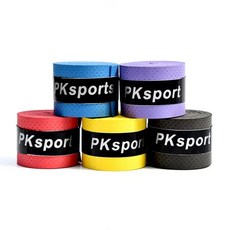 PKsport 止滑吸汗握帶 羽球拍網球拍魚竿通用, 黑色, 1個