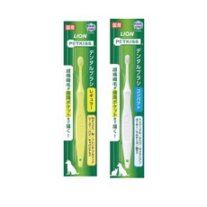 【LION 親親寵物專用牙刷】犬用牙刷 貓用牙刷 寵物牙刷, (黃色)標準頭, 1個