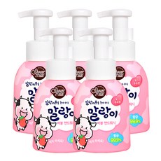 샤워메이트 말랑카우 퓨어버블 핸드워시 딸기우유향, 300ml, 5개