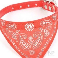 니편 강아지 고양이 스카프 목줄 애견스카프, 레드 1cm