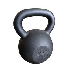 Fitek 鑄鐵壺鈴 經典款烤漆 全身肌力訓練, 1個, 28kg, 黑色