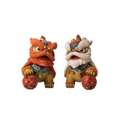 銅作TUMZUO 獅舞祥瑞 高溫著色 全黃銅手工打造 銅雕 居家裝飾