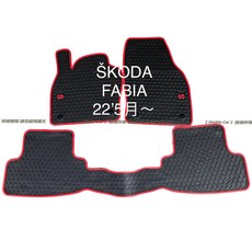 SKODA斯克達 FABIA TSI MK4 MK3 汽車專用蜂巢式防水橡膠腳踏墊 車用防水易清潔耐磨腳踏墊, 1個, 22式｜FABIA MK4