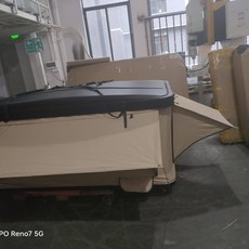 pinkri 루프탑텐트 2인용 하드탑 차박 루프탑 캠핑, 단일 텐트, 블랙 쉘 내부 상단 카키