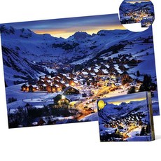 1000피스 직소퍼즐 - 알프스 리조트의 아름다운 황혼