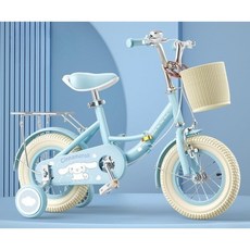 산리오 자전거 어린이 마이멜로디 쿠로미 네발 20인치 5살 아동 18인치 16인치 보조 바퀴 여아 키즈, 1개, 125cm, 시나모롤