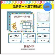 DFMEI 我的第一本漢字書識字大字拼音版認字閃卡片幼兒寶寶早教神器, 第一本漢字書【隨機50頁體驗】:如圖