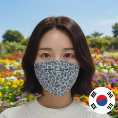 보라월드 빨아쓰는 천 순면 마스크, [단일] 05 캔디 플라워 스카이, 1개, 1개입