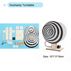 조립 DIY 소규모 수제 기술 학교 프로젝트 공예 아이를위한 물리적 모델 실험 과학 생산, Duchamp Turntable, 1개