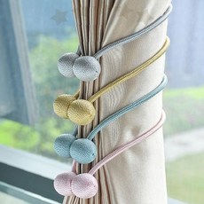 강력한 마그네틱 투볼 커튼끈 자석 타이백 커튼포인트 장식 집게, 오렌지, 1개