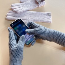 바로터치되는 민하스마트폰 터치 장갑 2개세트 핸드폰장갑 손목긴장갑 겨울장갑, 화이트+핑크(2켤레)