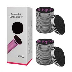 전동 발 파일 도구 - 발용 굳은살 정돈기 60개의 사포 디스크가 있는 전문 페디큐어 기계 죽은 피부 건조하고 갈라진 발을 위한 조절 가능한 속도 풋 237081, Replacement Grit