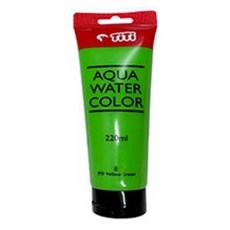 티티 아쿠아물감 220ml 대용량 수채화물감 14색 어린이집 유치원 초등학교 신학기 미술용품, 연두