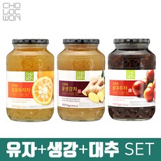 초록원 꿀유자차 +꿀생강차 +꿀대추차 SET (3KG), 1개, 1개입, 3kg