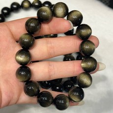 金曜石手鍊 14mm 冰種金曜手珠 能量手環