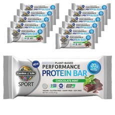 Garden of Life 植物性機能蛋白棒, 巧克力薄荷, 12件, 1個