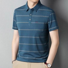 2026 男士夏季 Polo 衫 短袖 休閒衫 條紋 商務 翻領 T 恤 輕薄 透氣 速乾 清涼
