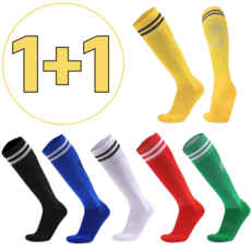 업핏 발이편한 유소년 성인 축구양말 니삭스, 2개, 엘로우