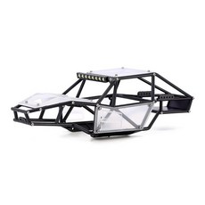 INJORA Rock Tarantula 나일론 버기 바디 쉘 섀시 키트 TRX4M 1/18 RC 크롤러 업그레이드용(검은색), 투명, 1개