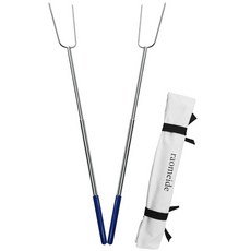 RAOMEIDE 32인치 대형 핫도그 로스팅 스틱 스모어스 스틱 파이어 피트 롱 마시멜로 꼬치 6팩, 32, 2