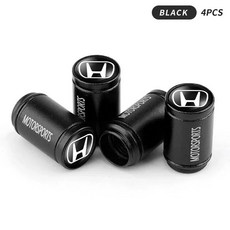 무겐 파워 시빅 어코드 재즈용 알루미늄 자동차 휠 타이어 에어 밸브 먼지 캡, 1개, 1. For Honda-Black-4pcs