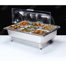 업소용 중탕기 뷔페 보온기 식당 온열기 데우기 보관, 노브형 6칸 렌지팬 6.5cm