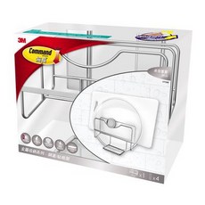 3M 無痕金屬防水收納系列 鍋蓋砧板架 廚房收納好幫手 免釘免鑽輕鬆安裝 穩固耐用不易生鏽, 1個