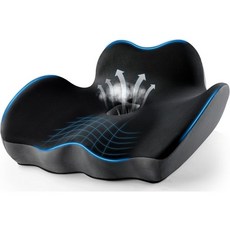 프리미엄 정형외과 시트 쿠션 X 대형 통기성 오피스 의자 - 향상된 엉덩이 및 꼬리뼈 지지력 압박 완화 좌골 다리 완화로 사무실게임휠체어에 8시간 이상 편안하게 앉을 수 있습니, 20*16.8*5.8