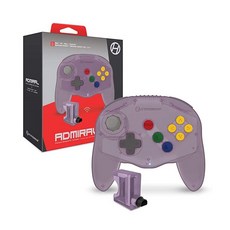 N64 닌텐도 스위치 라이트 PC 맥 안드로이드용 하이퍼킨 Admiral 프리미엄 BT 컨트롤러자수정 보라색 64, Controller, 01 Controller, 한개옵션1