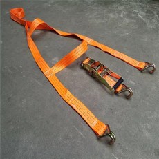 타이어 고정 벨트 토잉 세트 견인 오토바이 뒷바퀴, 3톤 3.8cm A형 직조띠, 1개