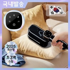 RichMagic 접이식 핸드형스팀다리미 2in1 휴대용 핸드 여행용 스팀 다리미 습식 건식, 블랙, 1개