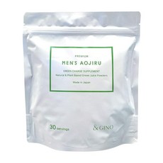 &GINO안도지노 프리미엄 맨즈녹즙 더블 유산균 9종류의 규슈 녹차 맛 3g×30봉지, 90g