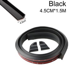 자동차 후면 스포일러 범용 트렁크 지붕 립 키트 광택 블랙 5D 탄소 섬유 패턴 펀치없는 설치 1 5M, free, 스타일 1 블랙 4.5CM