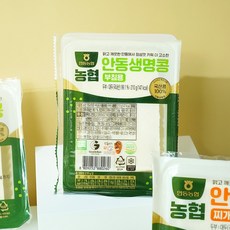 농협 안동생명콩 국산콩 두부 부침용, 210g, 4개