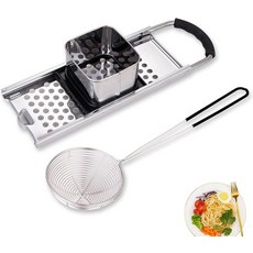 멜레시 프리미엄 등급 스테인리스 스틸 스페츨 메이커 냄비와 프라이팬 제작 도구에 딱 맞는 플라스틱 손잡이 홈메이드 계란 국수 만두 확대, 1_Spaetzle Maker +