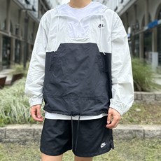 나이키 NSW 남성 아노락 바람막이 하프 집업 러닝복 트레이닝복 헬스복 후드 경량 풀오버