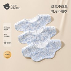 貝肽斯 口水巾 嬰幼兒 隔污, 花開蔓語 吸溼速幹 7A抗菌 3條裝, 1個