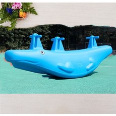 유치원 더블 시소 장난감 어린이 야외 실내 원목 플라스틱 2인용 실내시소 놀이터시소, 1개, 33.블루 럭셔리 3인용